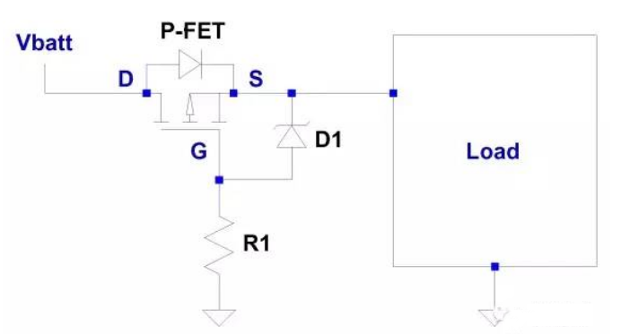 采用P通道MOSFET提供電池反向保護(hù).png